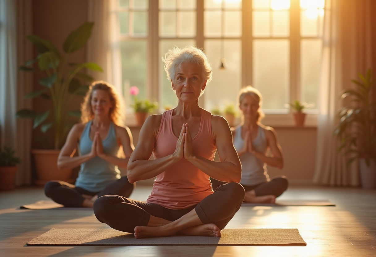 Жінка в позі йоги